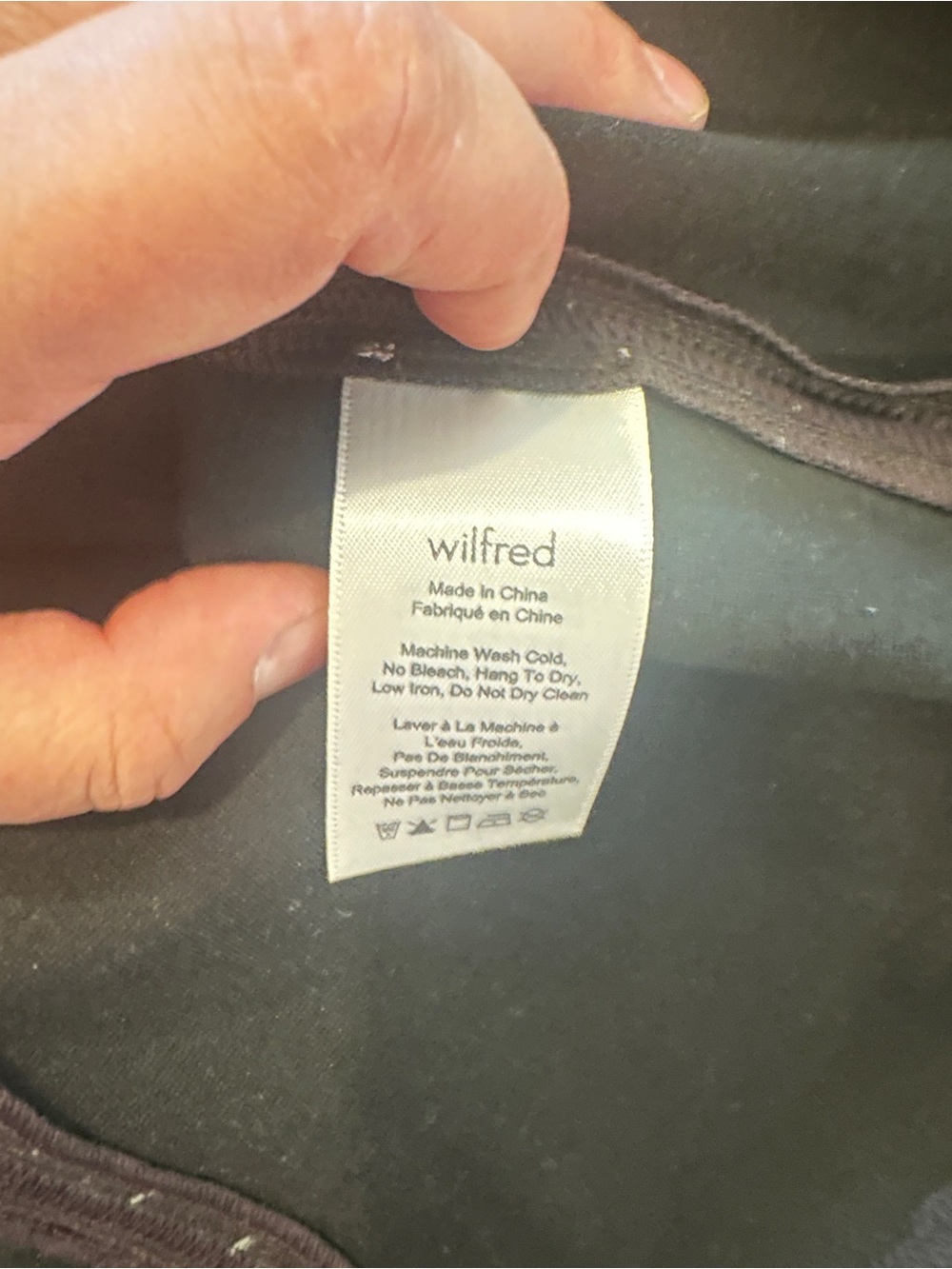 Aritzia Wilfred Heathered Black Pencil Skirt With Front Slit Size XXS Women’s - Picture 10 of 11